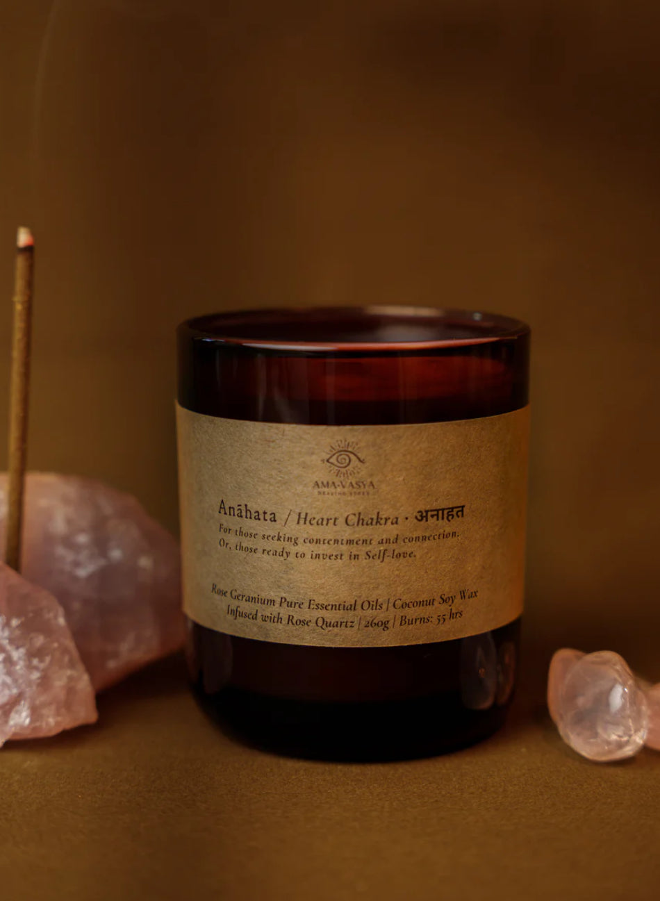 Amavasya Essential Oil Candle (Heart Chakra)