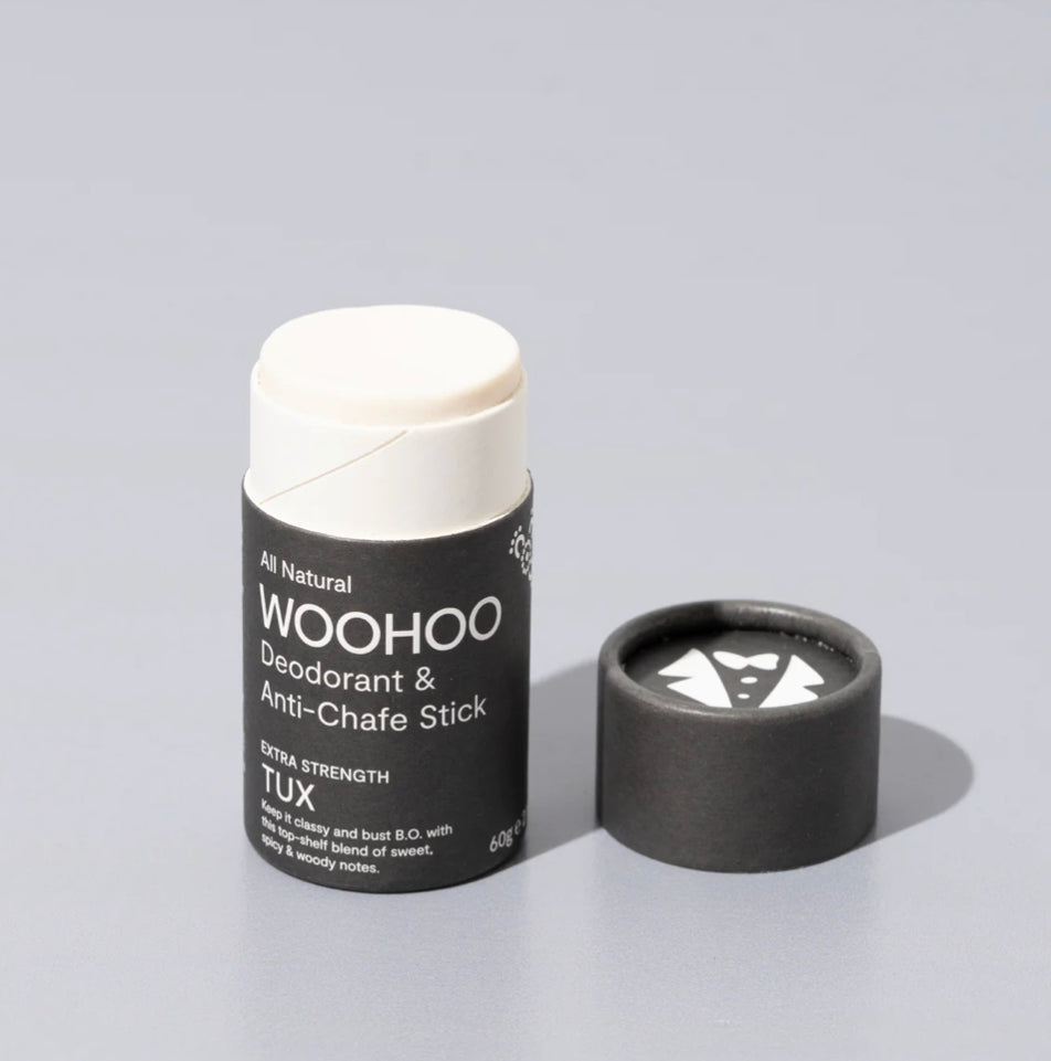 WOOHOO Natural Deodorant & Anti Chafe Stick ‘Tux’