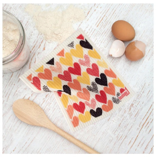 Retrokitchen Sponge Cloth - Hearts