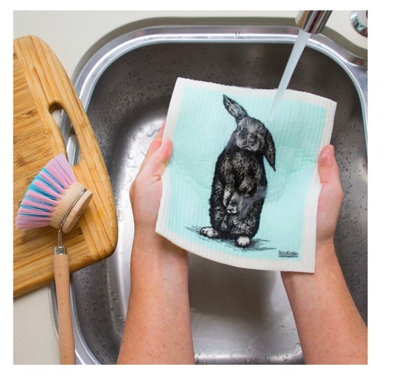 Retrokitchen Sponge Cloth - Rabbits