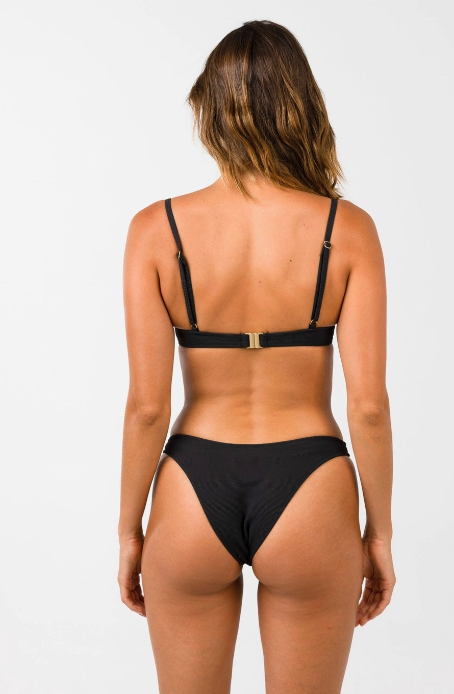 Two Sparrow - Addis Swim Bottoms Black Rib