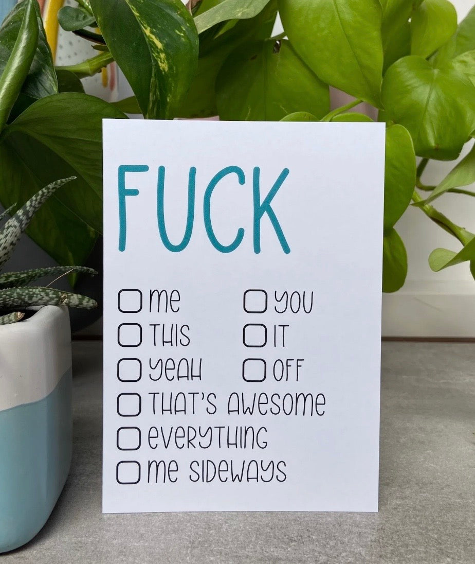 F*CK Greeting Card