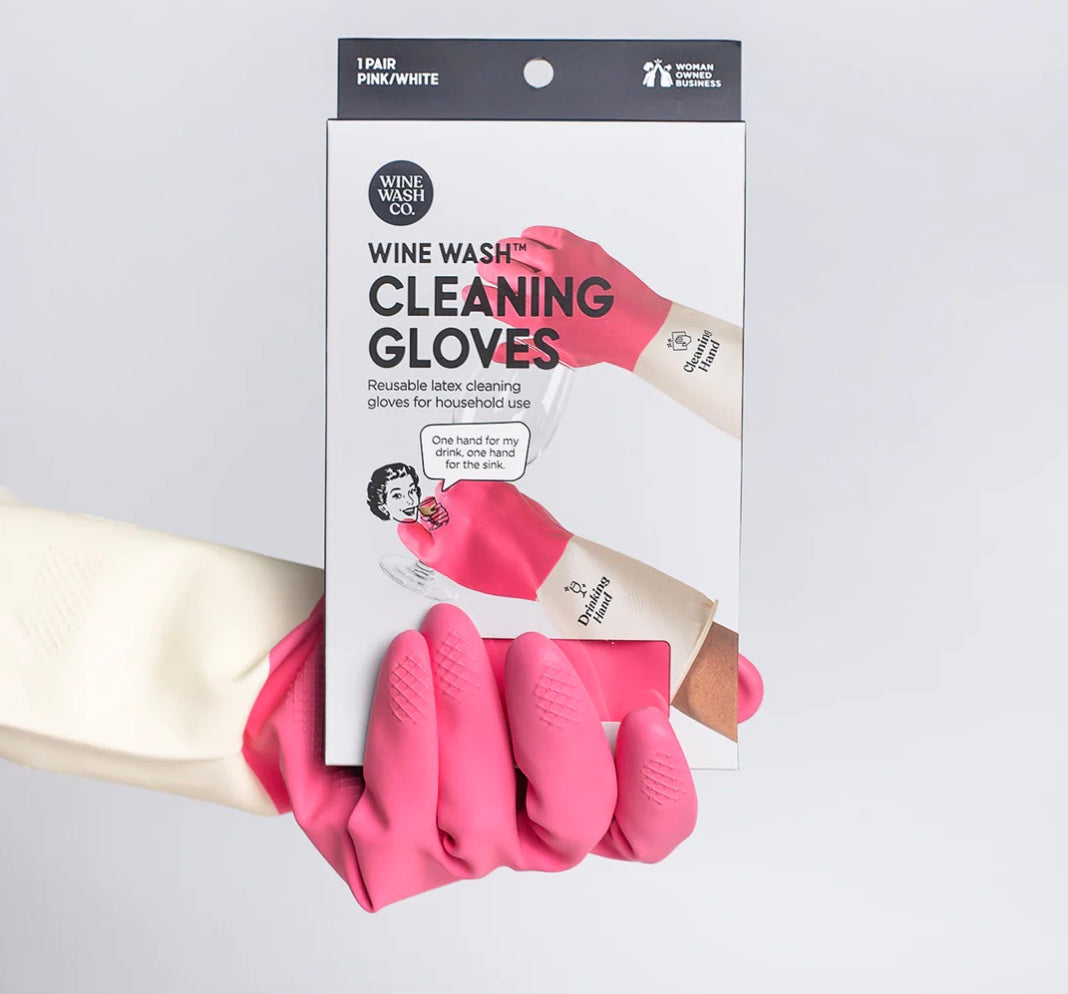 Wine Wash Co - Cleaning Gloves - Pink