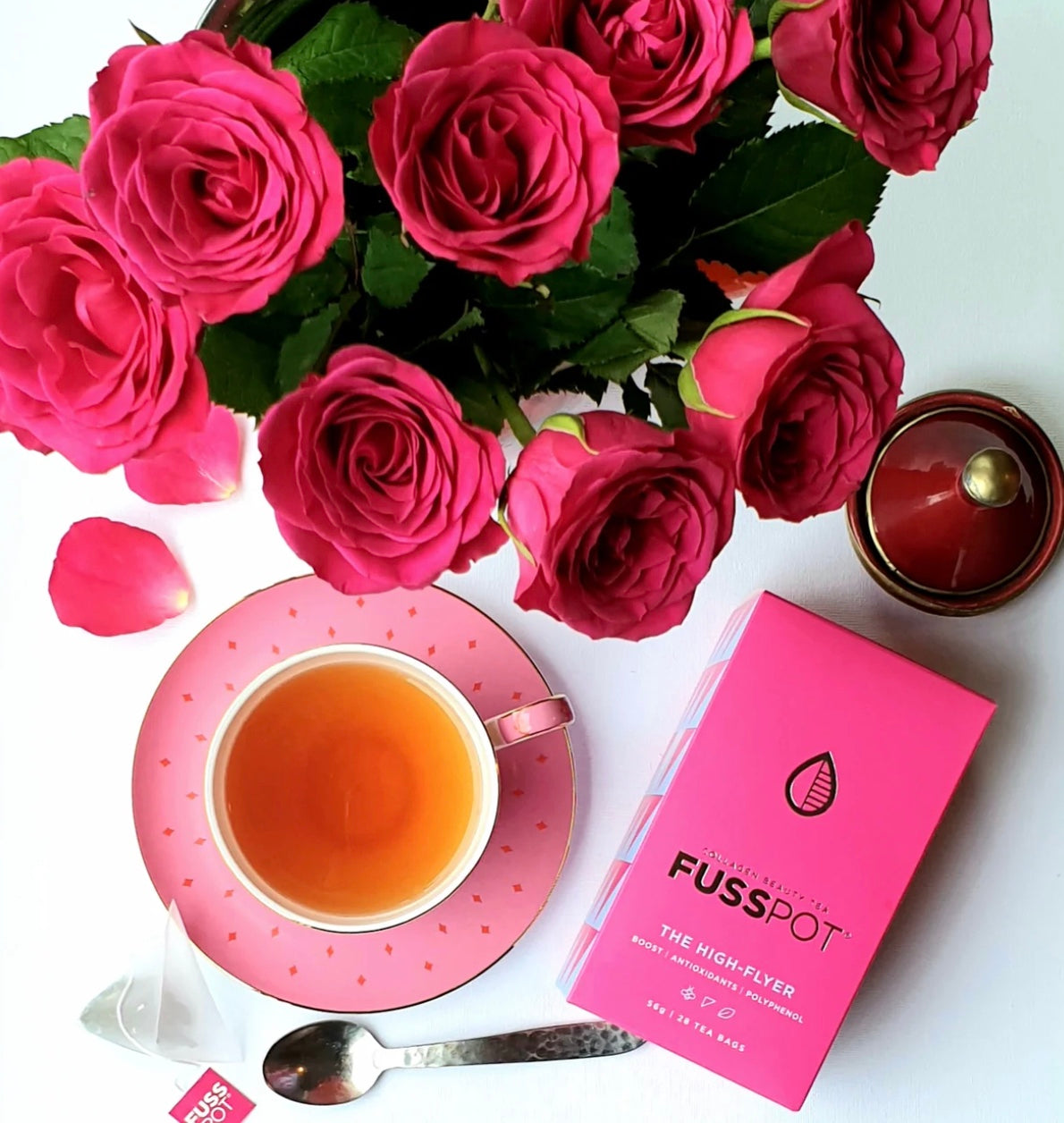FUSSPOT The High Flyer Collagen Tea - English Breakfast Tea Bags