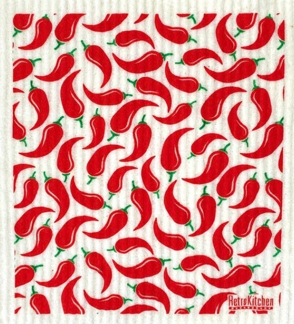 RetroKitchen Sponge Cloth - Chillies
