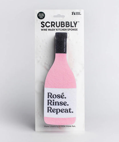 Wine Wash Co - Scribbly Sponge - Rose Rinse Repeat
