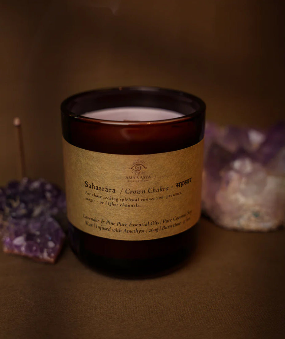 Amavasya Essential Oil Candle (Crown Chakra)