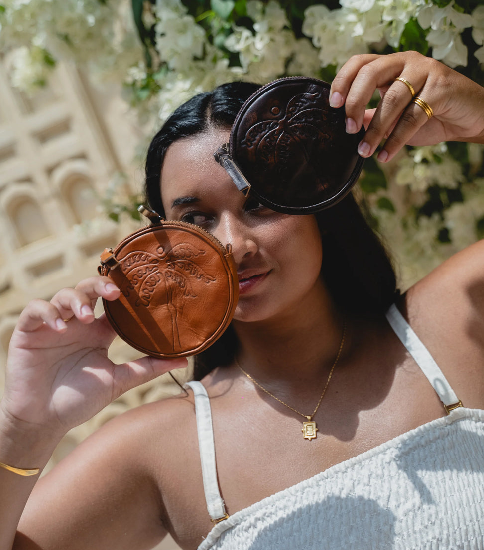 Palms Purse / Vintage Tan
