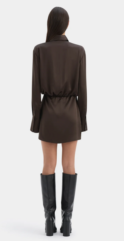 SIR Sorrento Shirt Dress - Chocolate