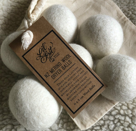 Lil’ Bit - 100% NZ Merino Wool Dryer Balls (6 pack)