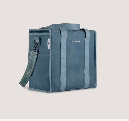 PELLI - Waxed Canvas Medium Cooler Bag - Dusty Blue