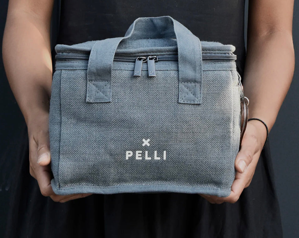 PELLI - Square Lunch Bag - Charcoal Grey