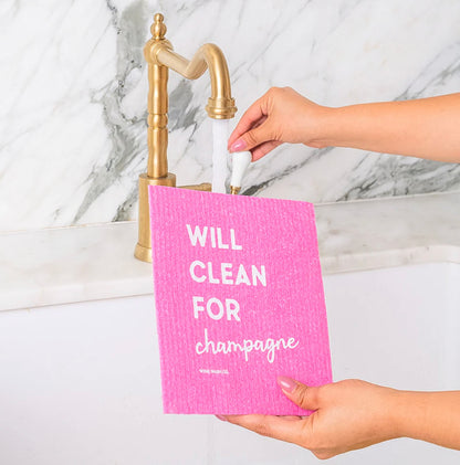 Wine Wash Co - Biodegradable Dish Cloths 2pk - Champagne set