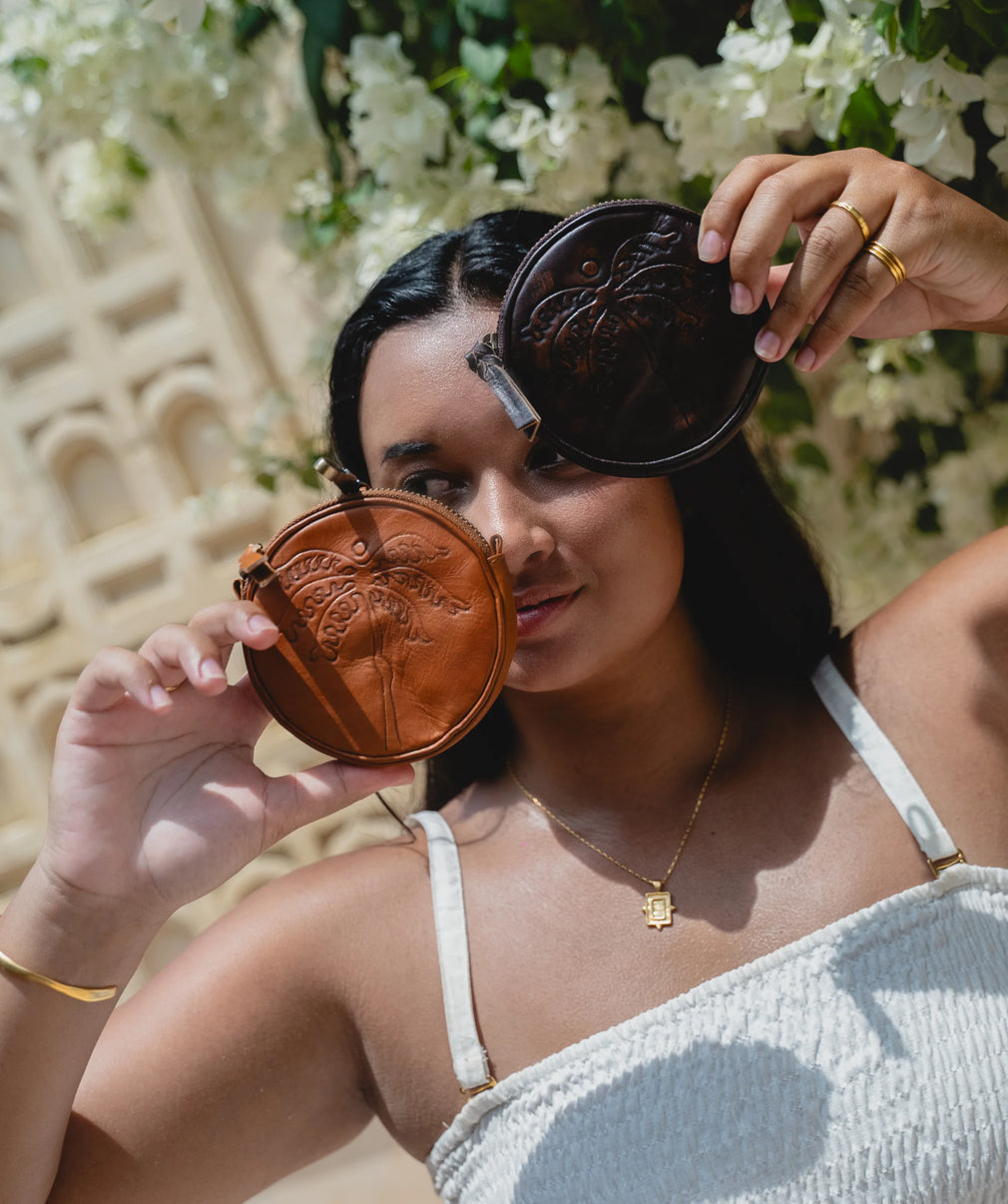 Palms Purse / Vintage Brown