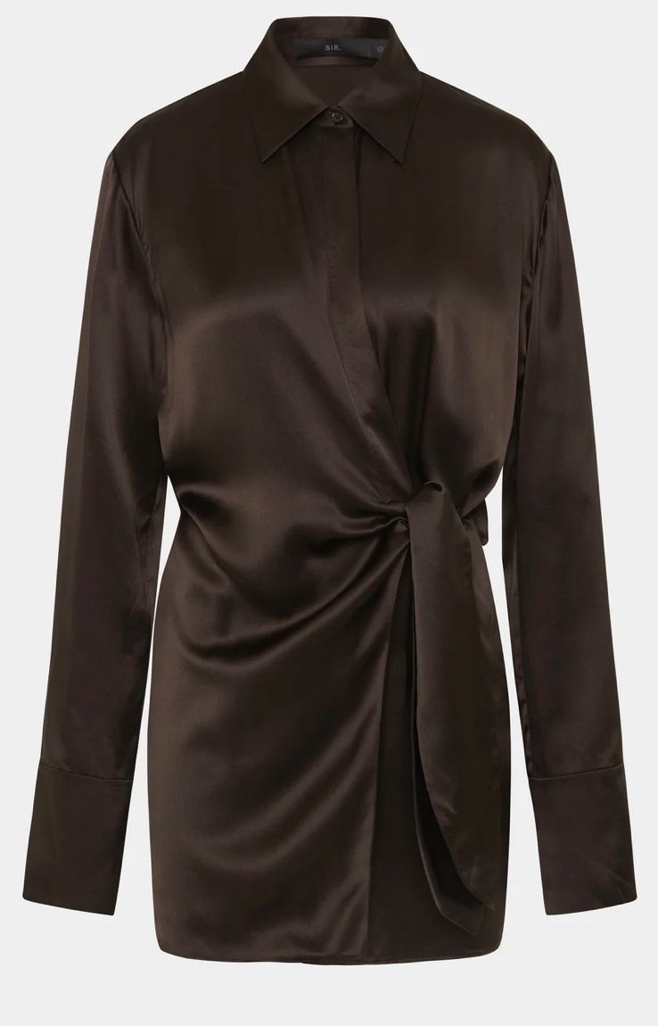 SIR Sorrento Shirt Dress - Chocolate