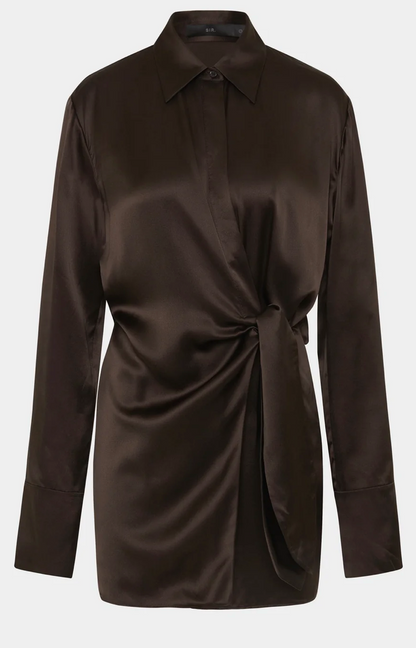 SIR Sorrento Shirt Dress - Chocolate