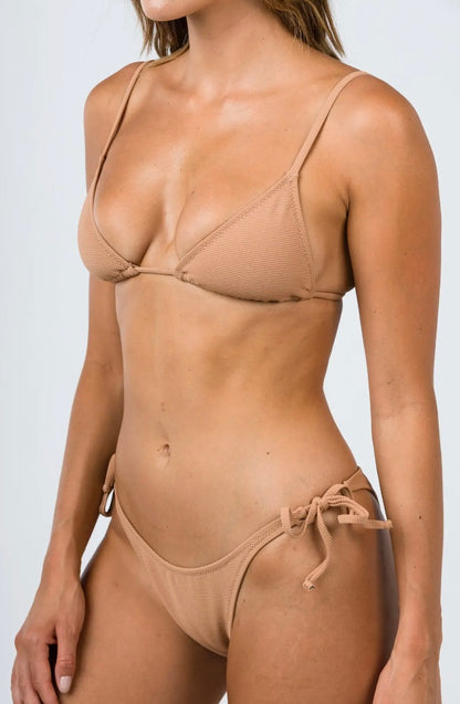 Two Sparrow - Cosy Bikini Top - Camel Rib