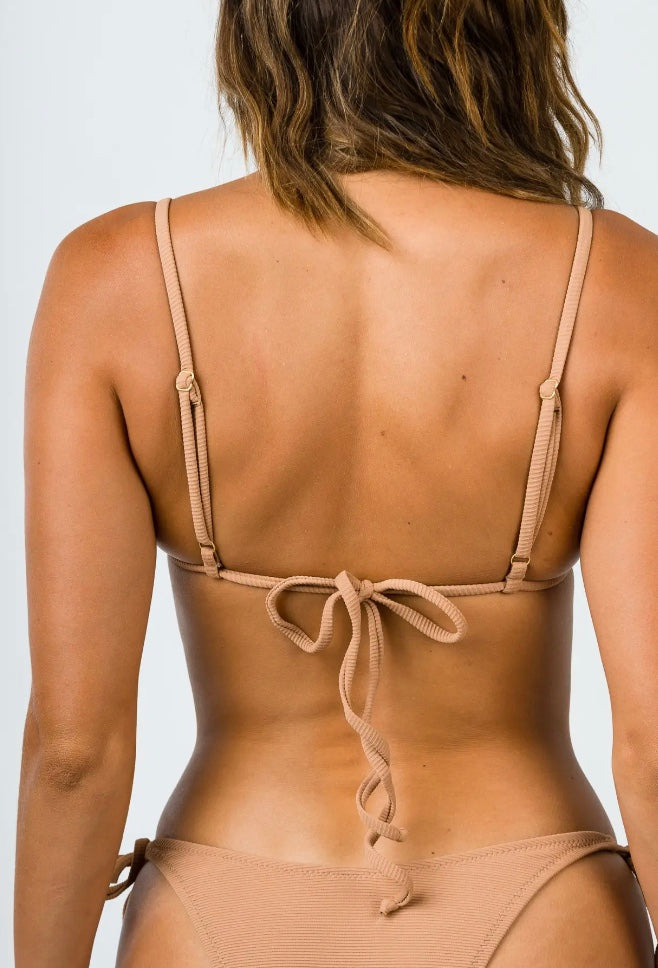 Two Sparrow - Cosy Bikini Top - Camel Rib