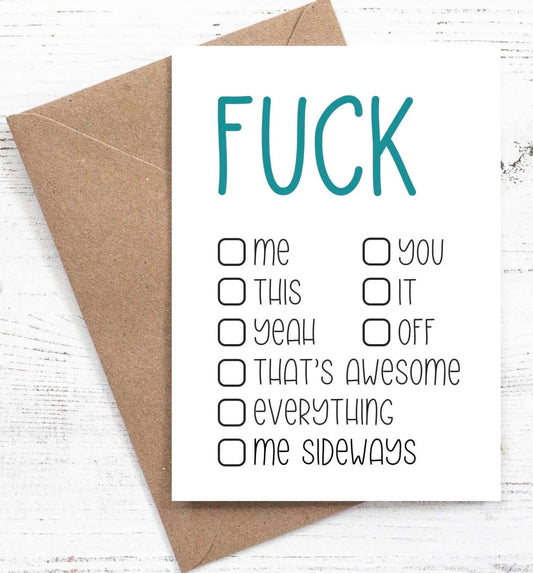 F*CK Greeting Card