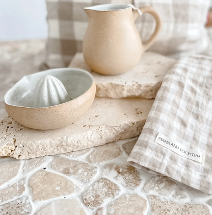 French Linen Gingham Tea Towel