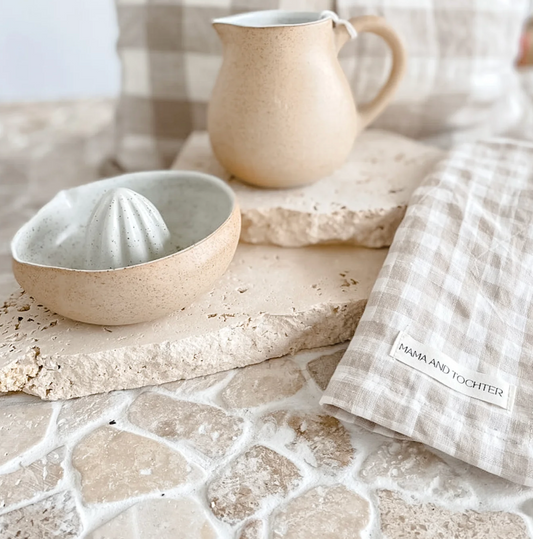 French Linen Gingham Tea Towel