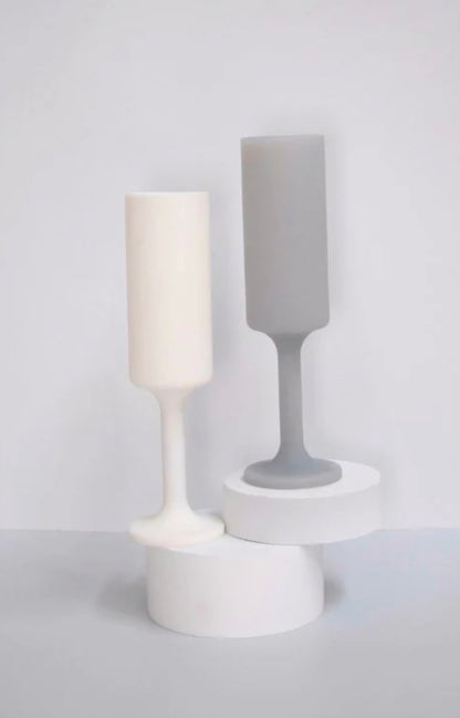 SEFF | Unbreakable Silicone Champagne Flutes | Blanc + Dove